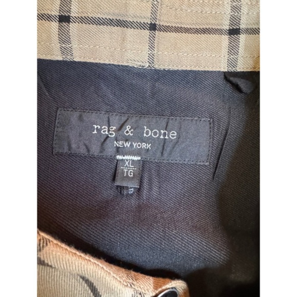 Rag & Bone Plaid Button Down Shirt Men's XL - Picture 2 of 8